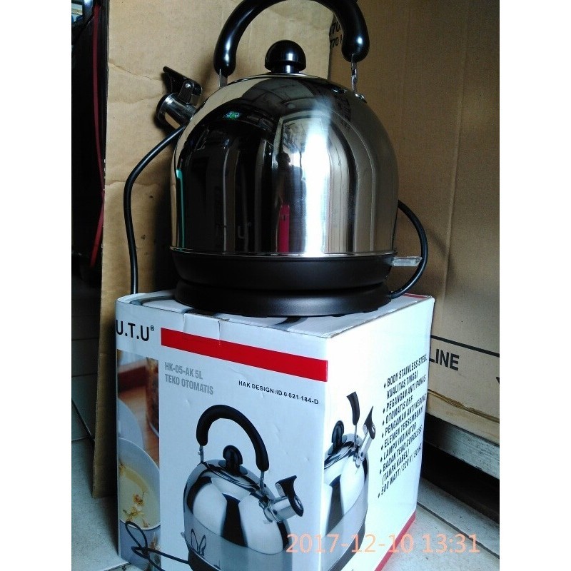 Teko Listrik Stainless Steel 5L UTU/ 500Watt