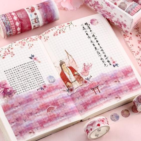 

Sale! [MILOLI] 10 Rolls WASHI TAPE PLANT RETRO Aesthetic Decor Jurnal Dekor Masking Tape Scrapbook - A0051 Berkualitas