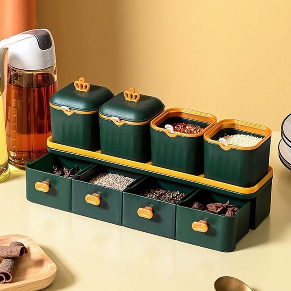 Tempat Bumbu Dapur Set Aesthetic Plastik Unik TB12