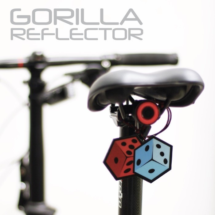 Gorilla Reflector - Dadu Biru Merah Kotak - Reflektor / Cat Eye Sepeda