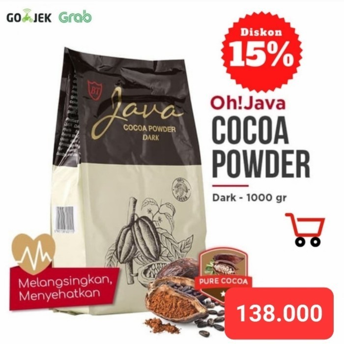 

PROMO Oh!JAVA DARK Cocoa Powder 1000g Dark Chocolate ASLI (Bukan Repack)