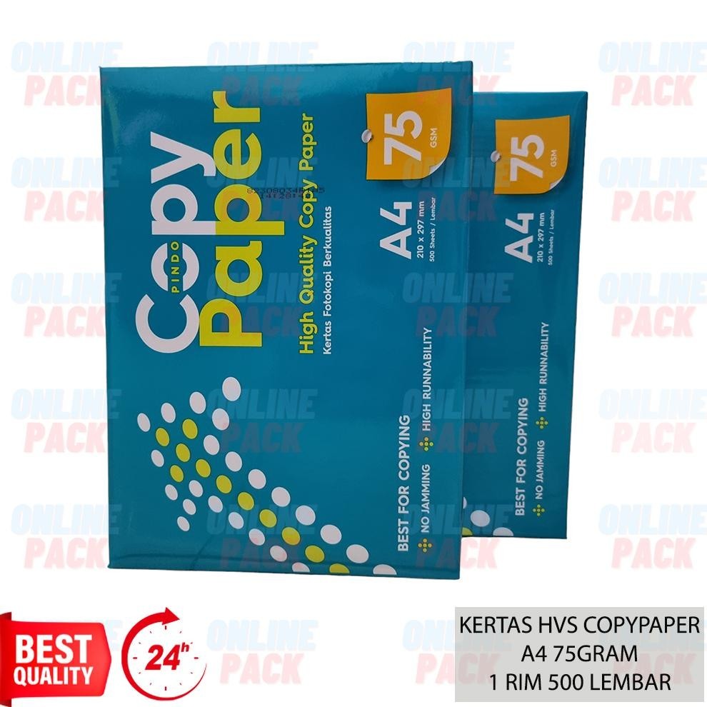 

Hot Sale KERTAS HVS COPYPAPER COPY PAPER A4 75GR 75 GRAM 1 RIM 500 LEMBAR PRINT PAPER Murah