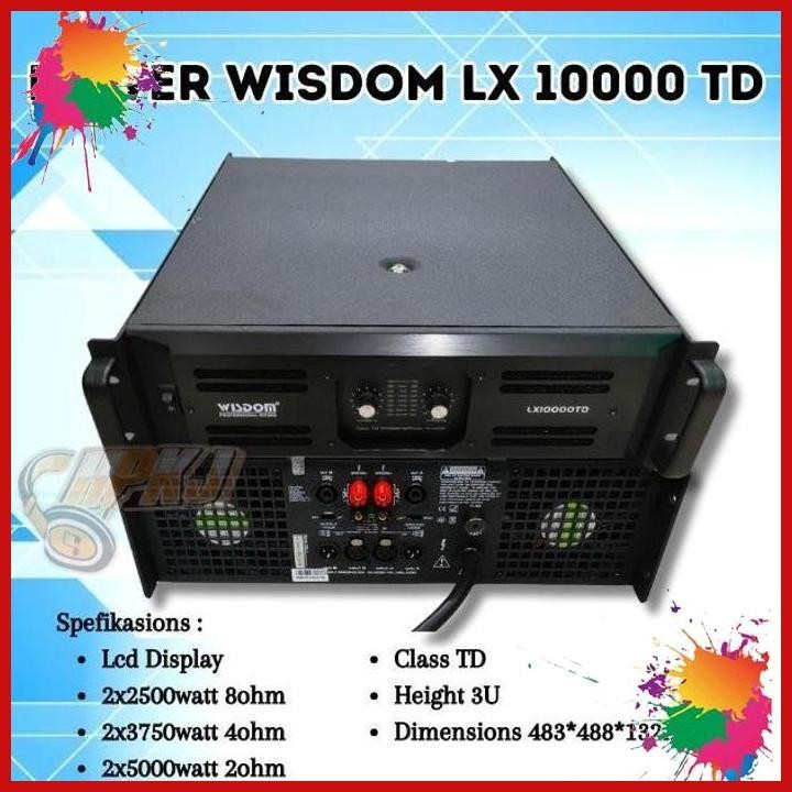 power wisdom lx10000td professional power amplifier td class lx-10000 (kwj)