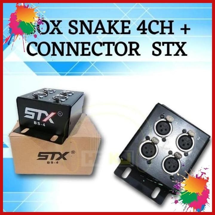 box snake stx bs - 4 channel + connector box snake stx bs-4ch konektor (kwj)