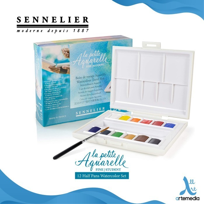 

Terjangkau Cat Air Sennelier La Petite Aquarelle 12 Half Pan Watercolor Box