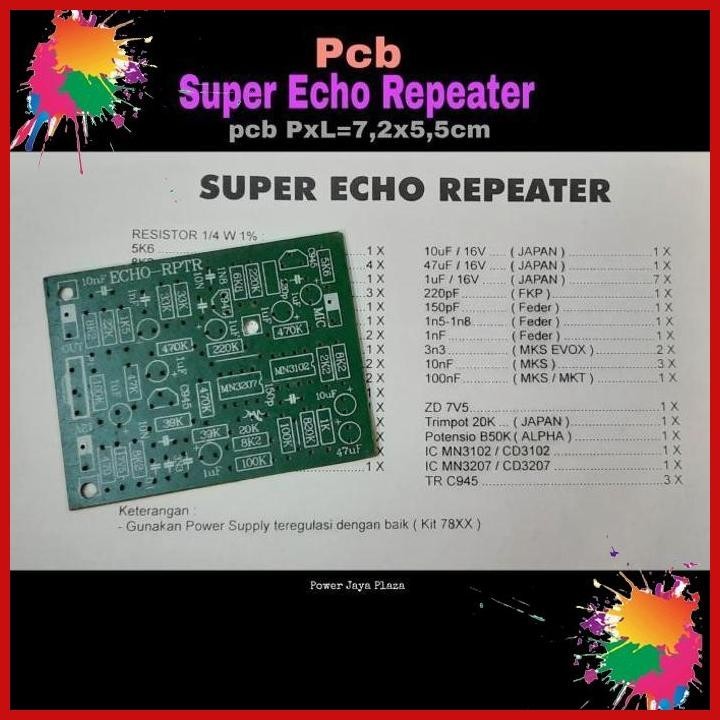 pcb super echo repeater menggunakan ic mn3102 dan mn3207 [pjp]