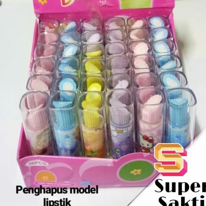 

1 Box / 36 Pc Setip / Eraser / Penghapus Lipstik Untuk Anak