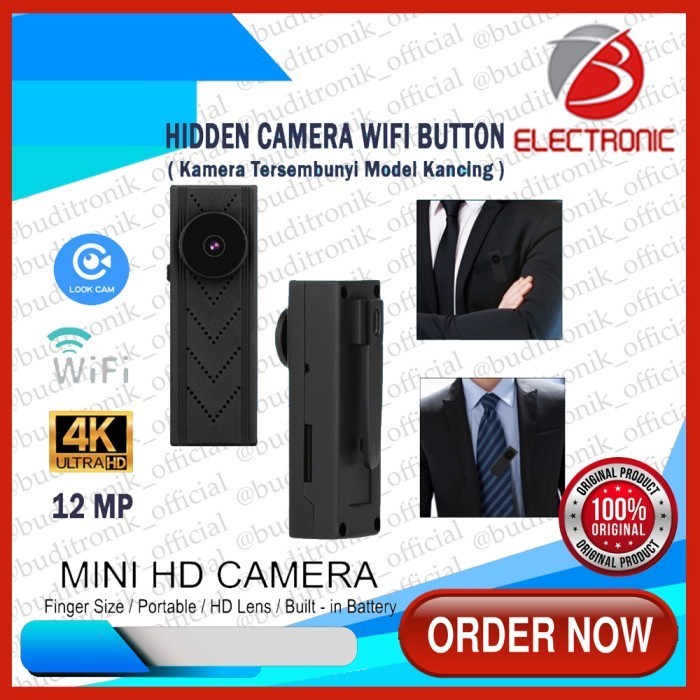 Ip Camera Button Wifi - Hidden Camera - Kamera Tersembunyi Kancing