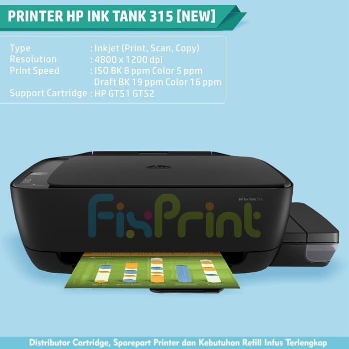 Printer HP 315 Ink Tank All in One Inktank HP315 infus Print Scan Copy