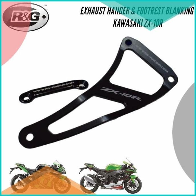 Exhaust Hanger dan Blanking R&G RNG RG RACING Original ZX10R ZX 10R 16