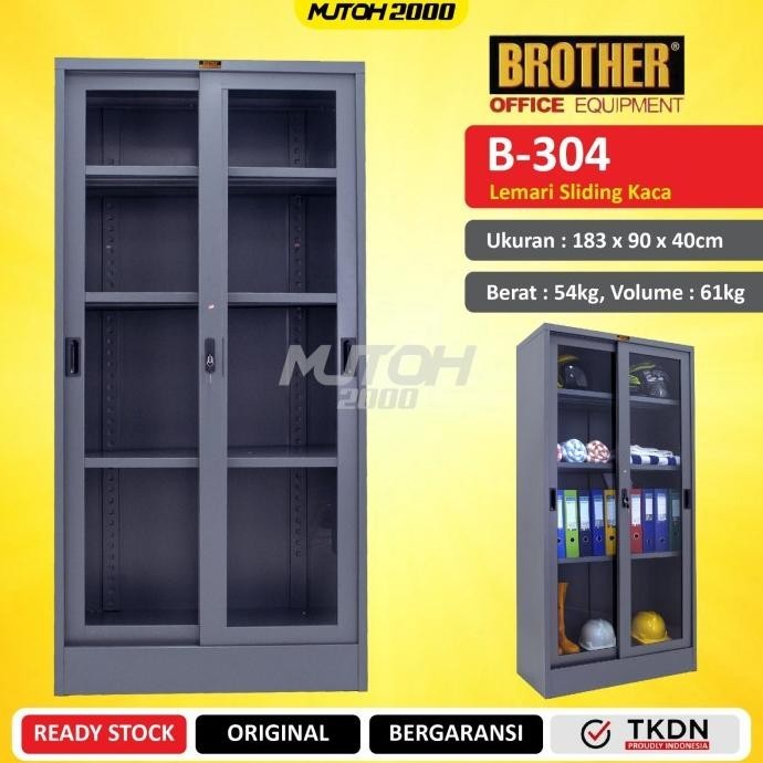 

Tkdn Brother B-304 Lemari Arsip Besi Pintu Sliding Kaca Limited Edition