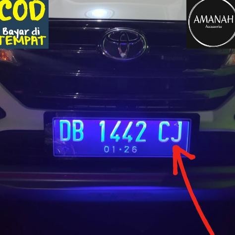 Cover Tempat Dudukan Plat Nomor Mobil Baru Lampu LED Akrilik