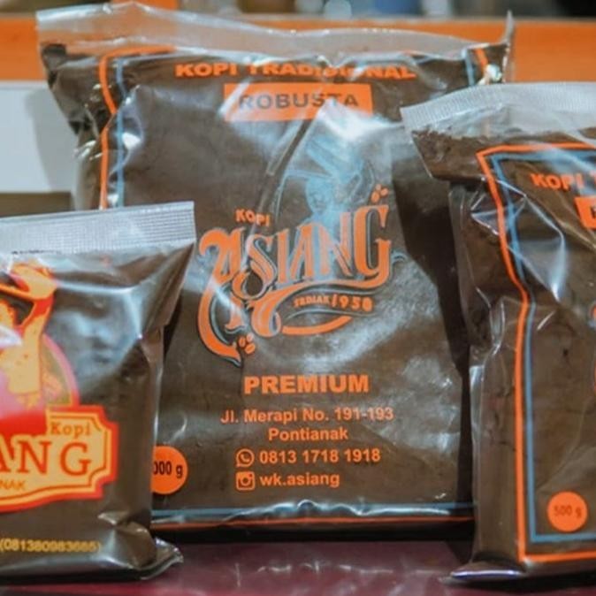 

Kopi Asiang Original 500gr - Robusta Bubuk Pontianak - JLU