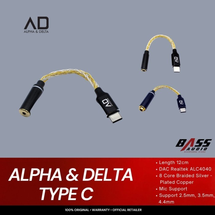 Alpha & Delta USB Type-C Adapter with Realtek 32bit / 384Khz DAC MK 2