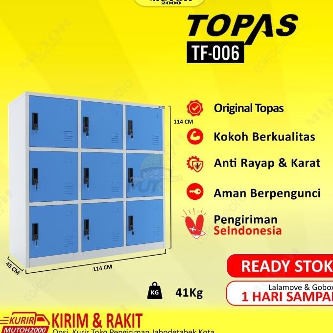 

New Topas Tf-006 Loker Besi 9 Pintu Masuk Helem Locker 9 Doors Helm In Limited Edition