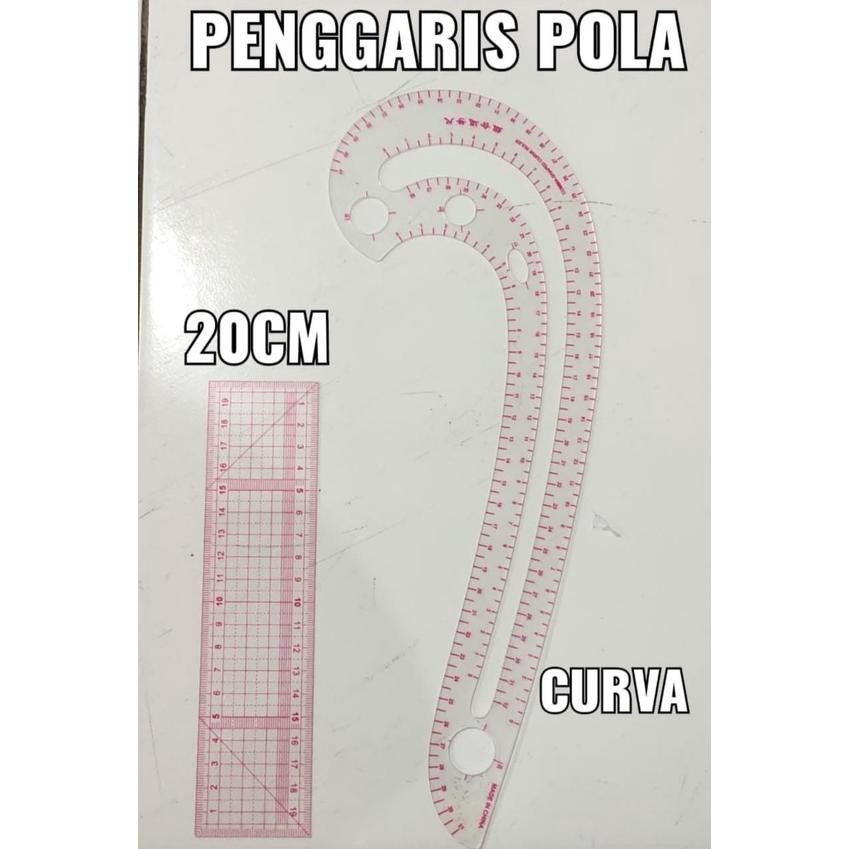 

KILAT Penggaris Jahit Menjahit 20cm / Penggaris Lurus Pola Bahan Kain