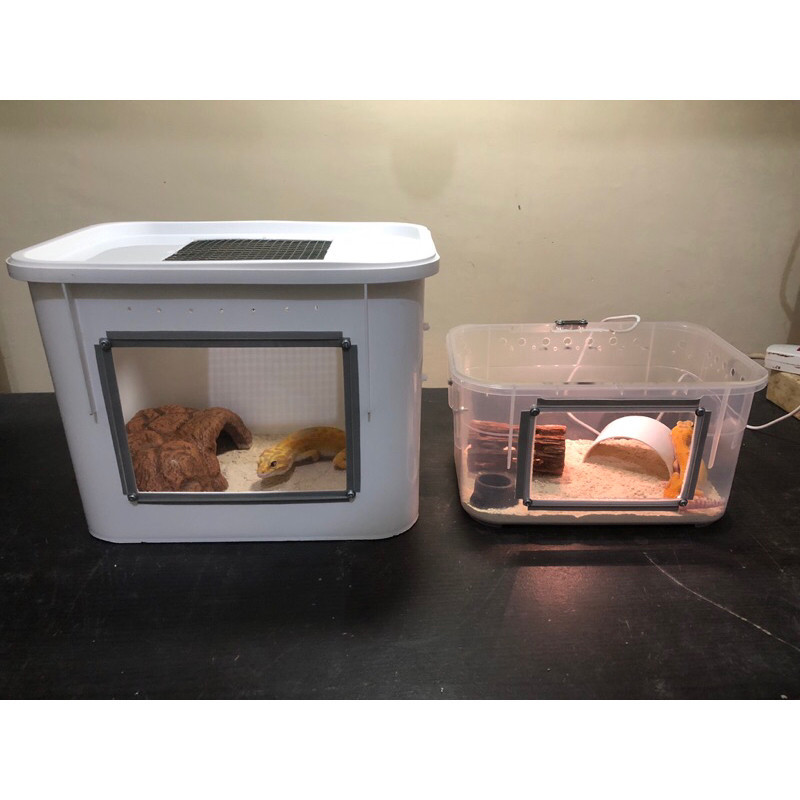 PROMO KANDANG Kandang Reptil dan Hamster uk 27x19x20cm ( Gecko ,Kadal, iguana, katak, dll )