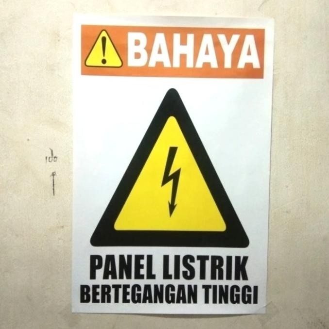 

SIGN STIKER BAHAYA PANEL TEGANGAN TINGGI 30X45CM RAMBU SAFETY.K3