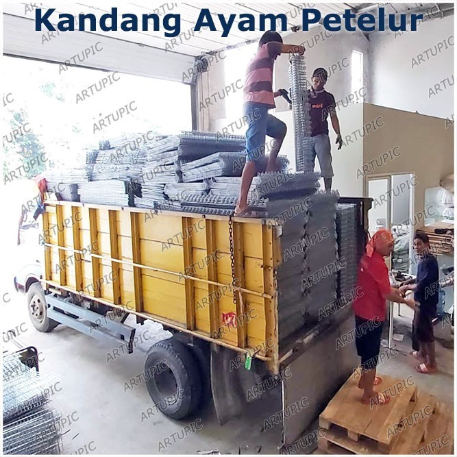 PROMO KANDANG Kandang Ayam 4 Pintu Baterai Petelur Galvanis Kawat Layer Artupic