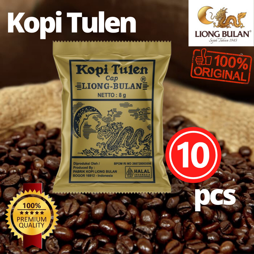 

KOPI LIONG BULAN KOPI TULEN TANPA GULA 1 RENCENG ISI 10 PCS KOPI BUBUK KHAS BOGOR KOPI TUBRUK HITAM