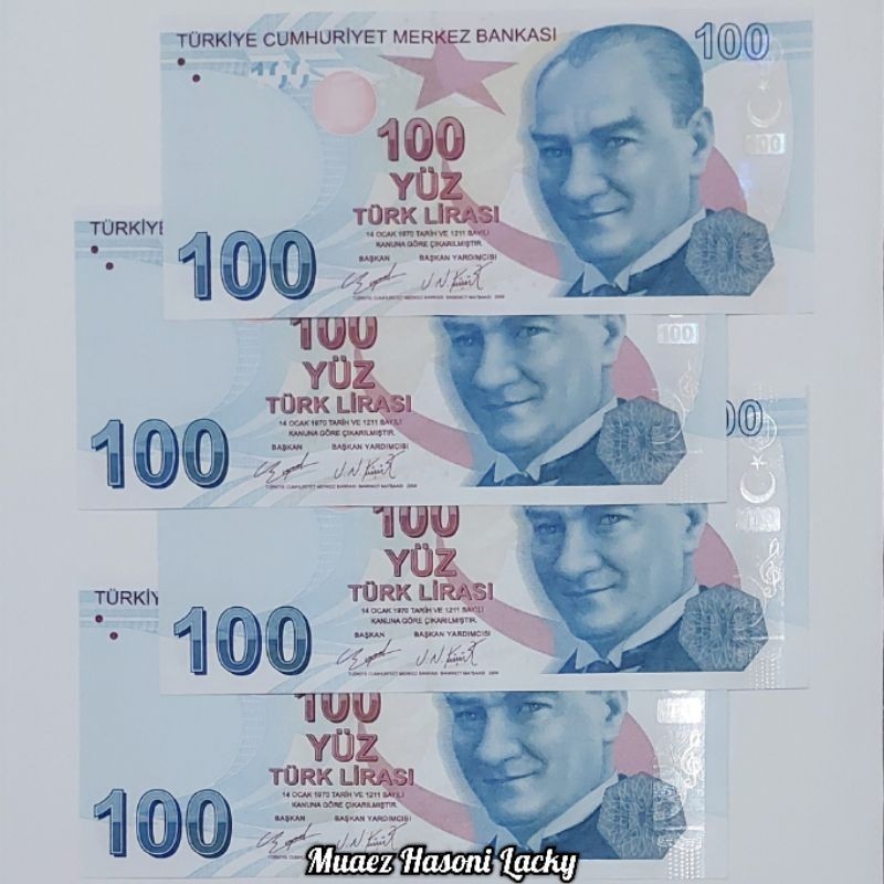 Koleksi Turki Lira Pecahan 100 Lira