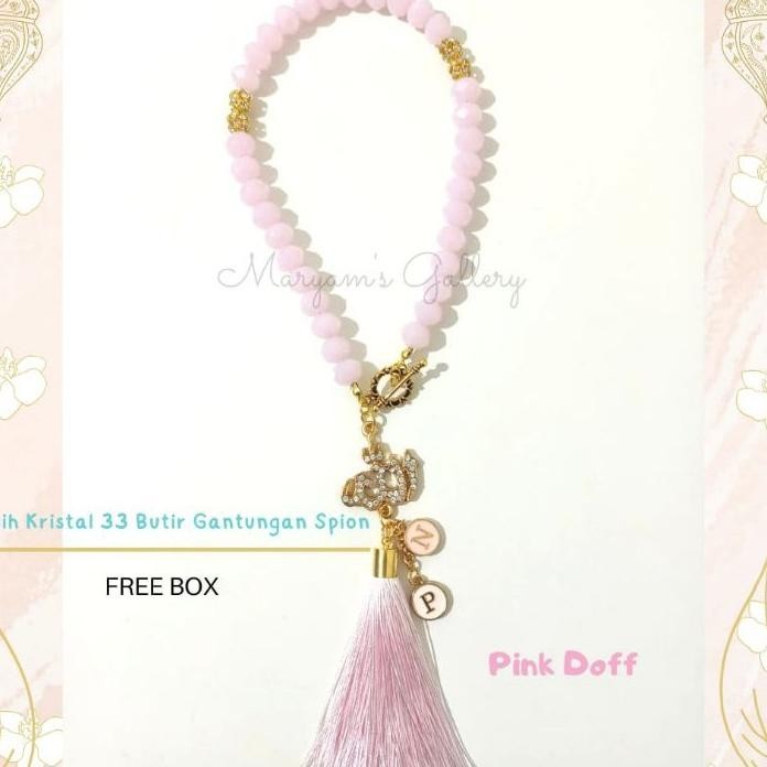 Tasbih hiasan spion mobil kristal jumbo uk 10mm free box