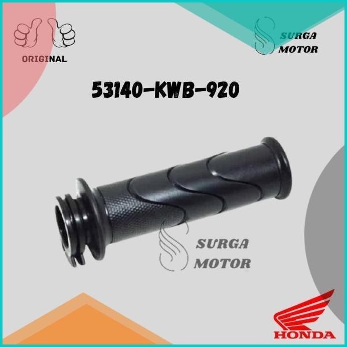 HANDGRIP FAT REVO KANAN KARET STANG BLADE ORI HONDA AHM 53140-KWB-920