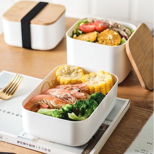 Big Sale Miniso Kotak Makan Sederhana Lunch Box 900Ml Besar Gaya Jepang Original