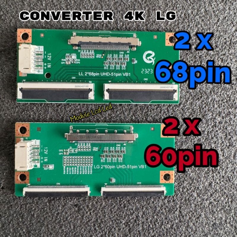 CONVERTER LVDS LG 4K UHD 2 X 60 /68 PIN TO 51 PIN