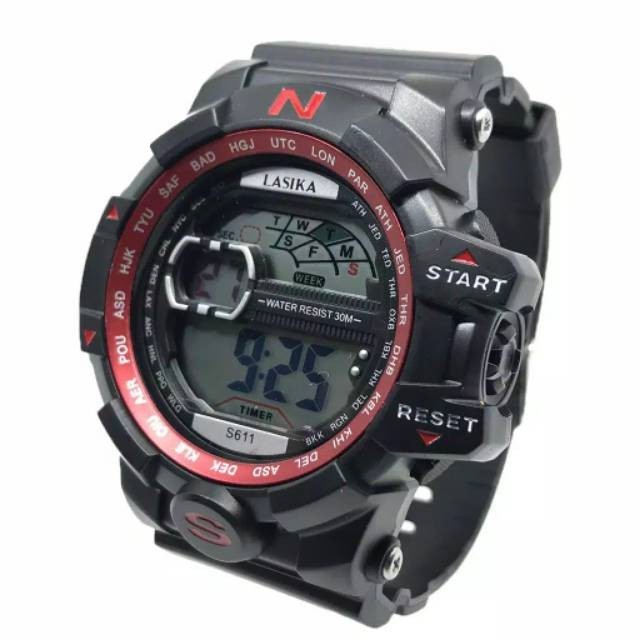 Jam Tangan Sport Pria Lasika S611 Anti Air - Tali Karet