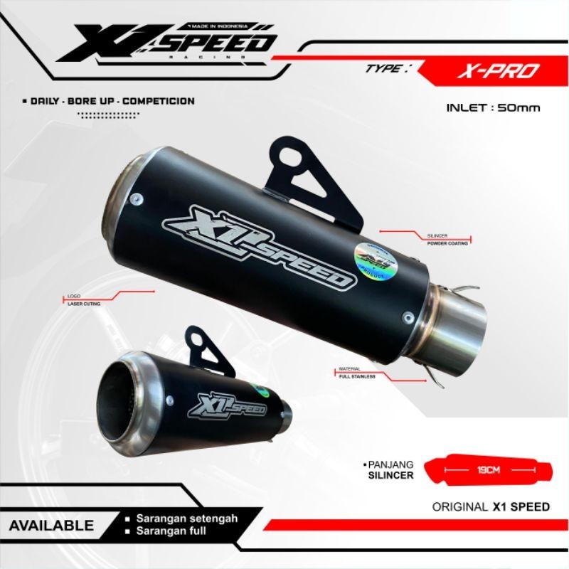 knalpot Selenser Only slinser Type X-Pro By X1 speed Racing