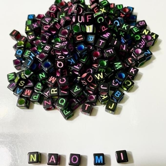 

Manik/ Mote / Mute Huruf - Bahan Diy Beads Huruf Mainan Diy Gelang