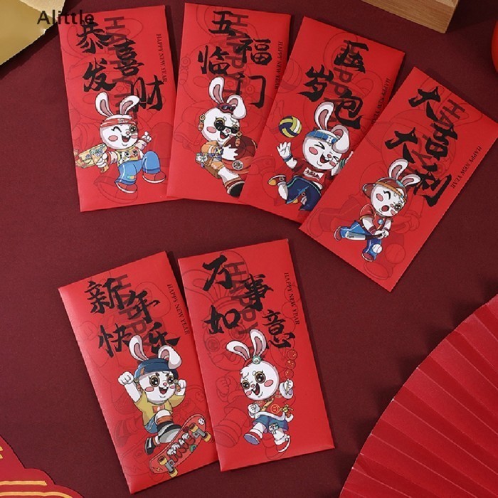 

Terjangkau 6Pcs Amplop Angpao Tahun Baru Imlek 2023 Tahun Kelinci War