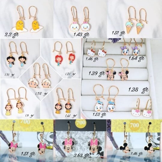 ANTING ANAK UBS 700 CHARACTER PRINCESS MICKEY HELLO KITTY GUDETAMA