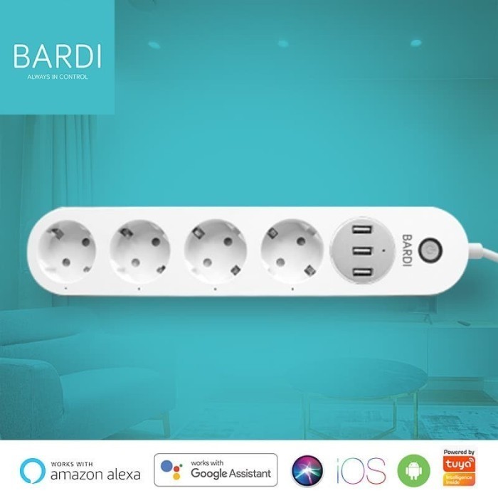 BARDI SMART POWER STRIP EXTENSION STEKER STOP KONTAK SOCKET PLUG WIFI