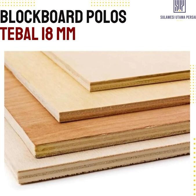 $$$$] Blockboard Polos Balok Tebal 18MM