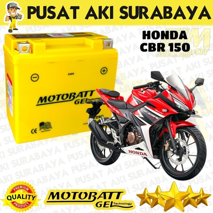 AKI MURAH TERBAIK MOTOBATT MTZ6S GEL MOTOR CBR 150 CB 150R CB 150 R