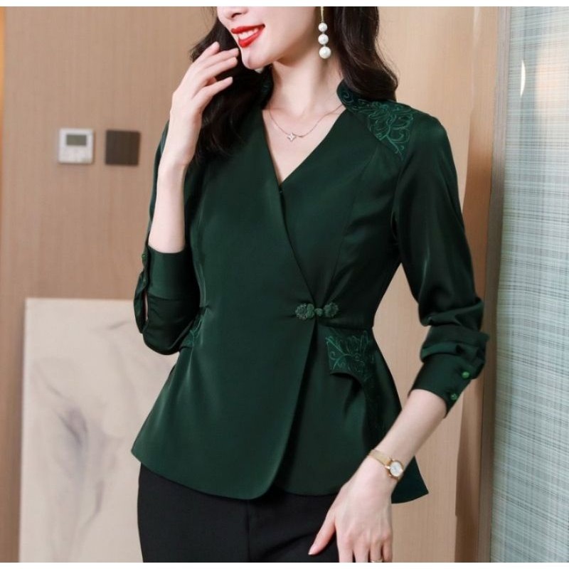 VICTOIRE | (8289/02802) TOPS | ATASAN WANITA | ATASAN HIJAU BOTOL