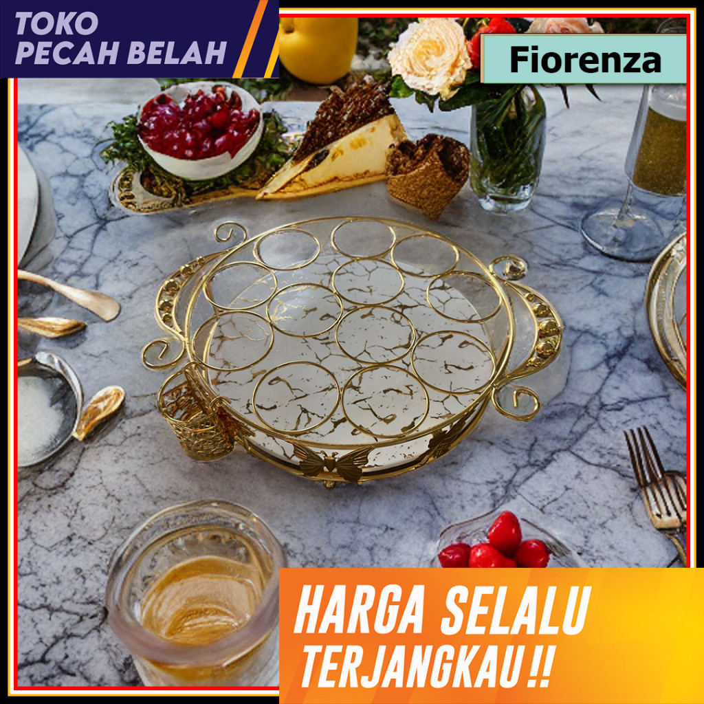 Fiorenza - RAK TEMPAT MINUMAN KERAMIK MARBLE PUTIH FIORENZA MP-125