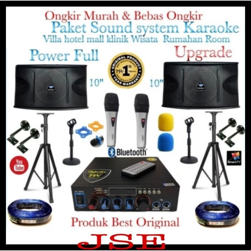 Paket Sound System Karaoke 10 inch Original power Full Musik addons