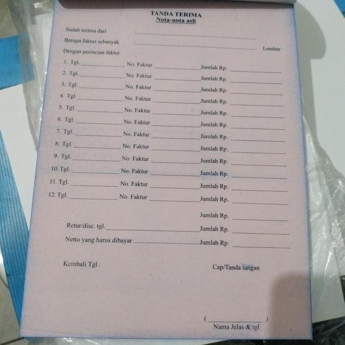 

PROMO BUKU TANDA TERIMA 3 RANGKAP / 3 PLY NCR ( KELIPATAN 10 BUKU)