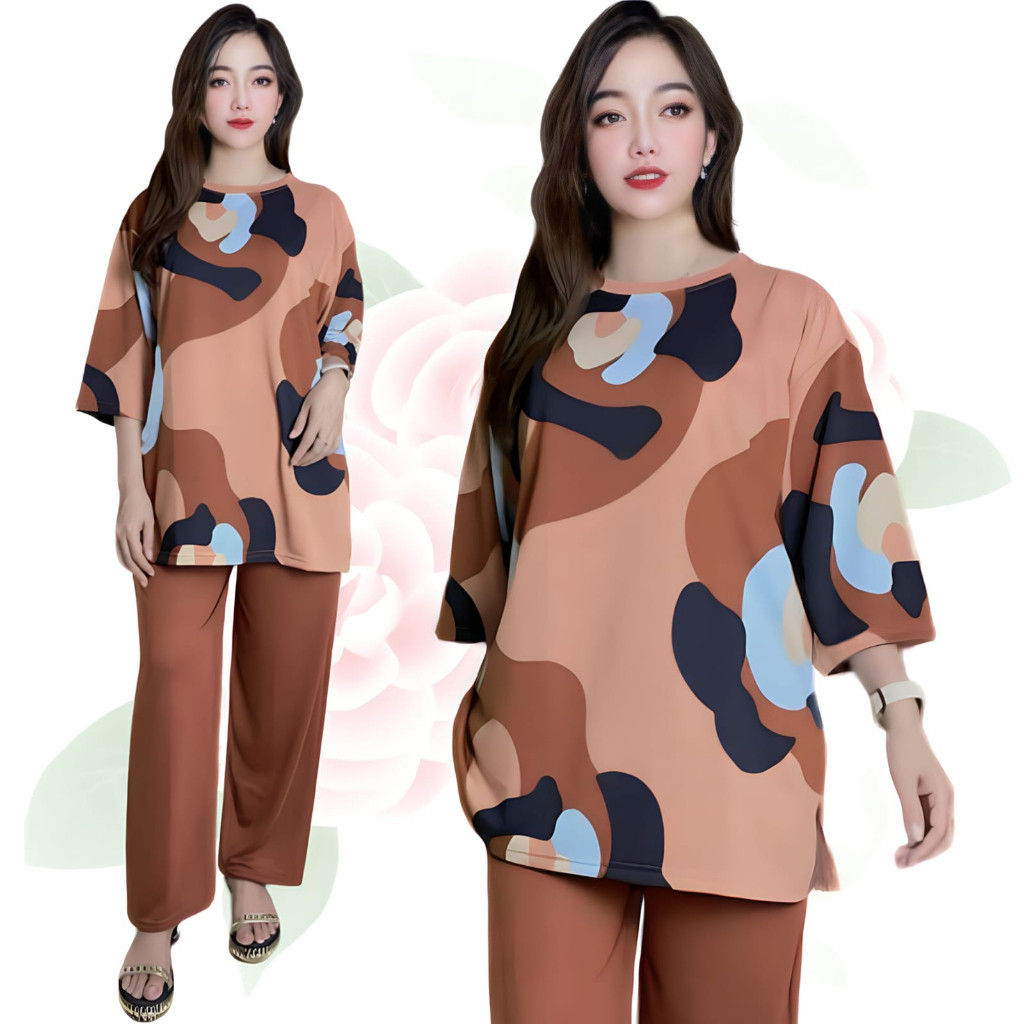 One Set Wanita Kekinian St Wsnita Set Celana Wan Set Wsnita Cod Setelan Kekinian Korean Setelan Wani