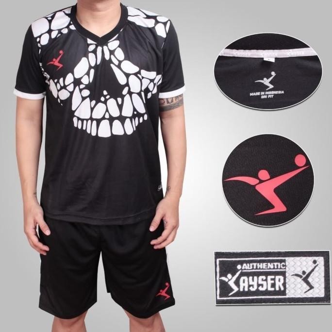 SKELENTON baju kaos stelan setelan jersey futsal kayser