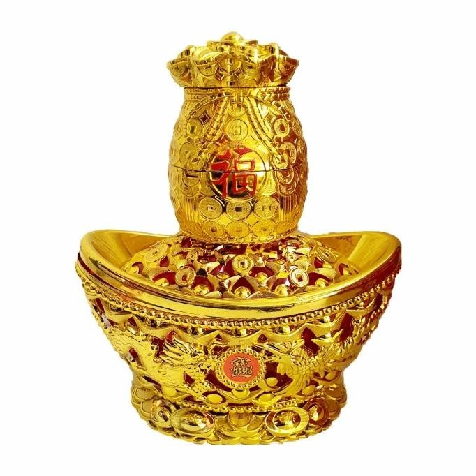 

Tempat Permen Yenpao Fu Emas Murah Candy Jar Kado Imlek Murah Yenpau Limited Edition