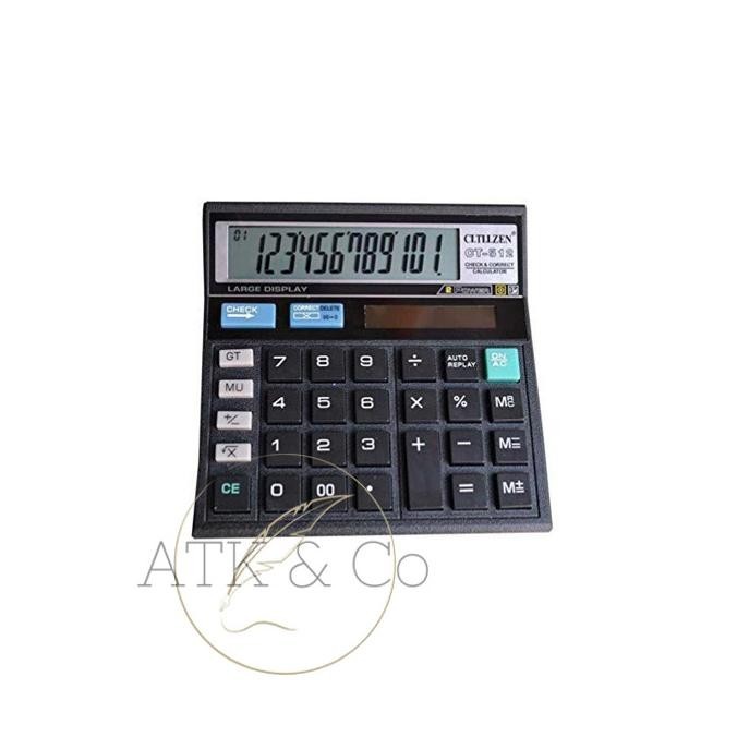 

Terbaik Calculator Pasar Citizen 12 Digit CT-512 - Kalkulator Citizen