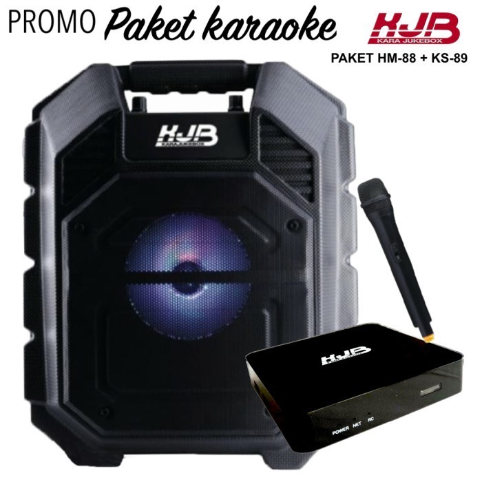 PAKET KARAOKE KJB KS89 HM88 PORTABLE KARAOKE SET