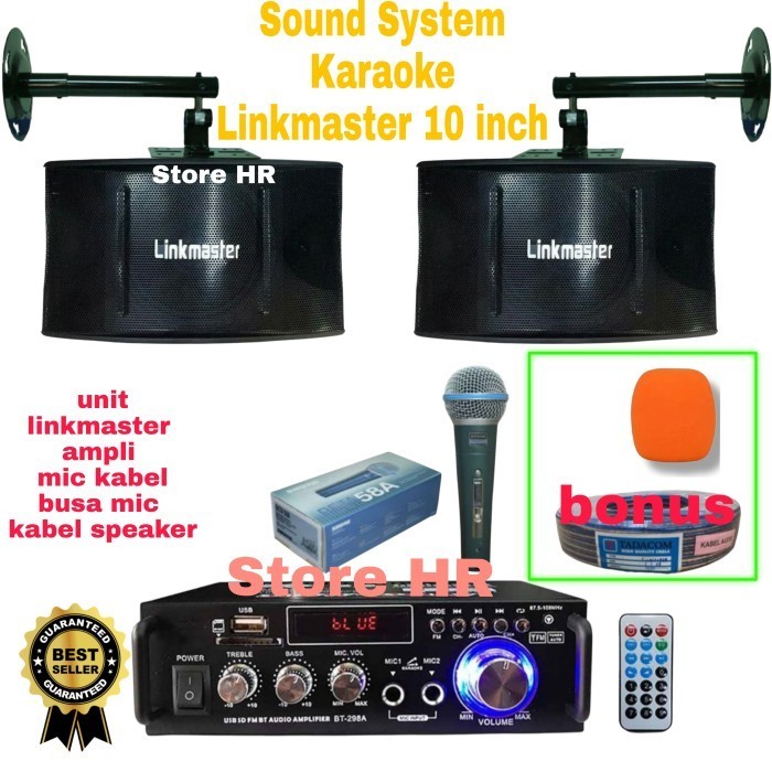 SOUND SYSTEM KARAOKE TERBAIK 10INCH LINKMASTER 10 INCH PAKET 1