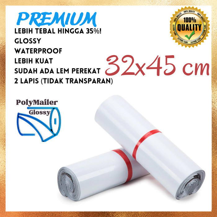 

Plastik Polymailer Packaging 32cm X 45cm Putih - Polimailer Bellvin Store