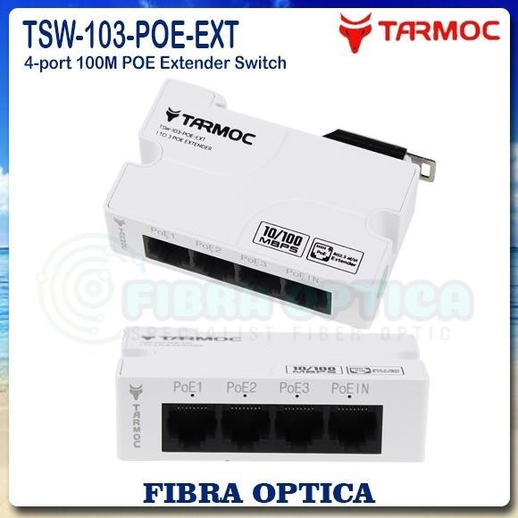 Tarmoc IEEE802.3AF/AT 25W POE EXTENDER Switch 10/100 & Gigabit 1 to 3