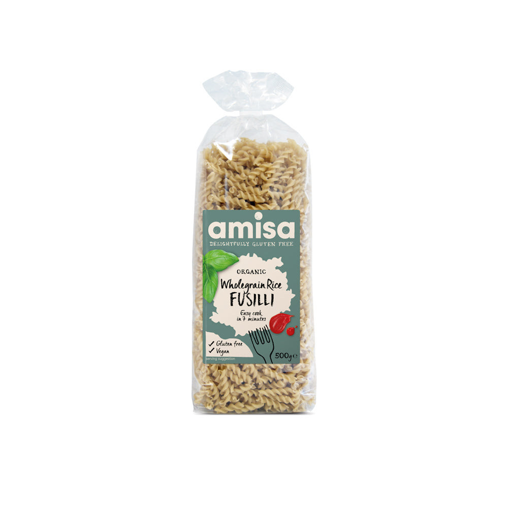 

Amisa Organic Pure Wholegain Fusilli Rice Gluten Free 500 g
